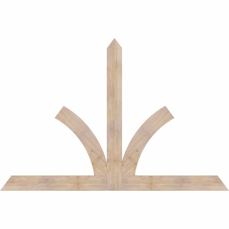Ekena Millwork Richland Smooth Timber Gable Bracket, Douglas Fir, 84"W x 56"H x 1 1/2"D x 5 1/2"F, 16/12 Pitch GBW084X56X0206RIC00SDF